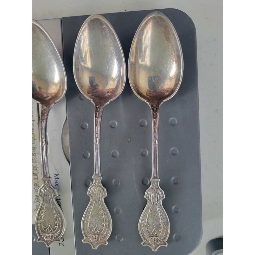 Schulz and Fischer Sterling set of 5 spoons TSPN Faralone 5oz - Picture 3 of 7
